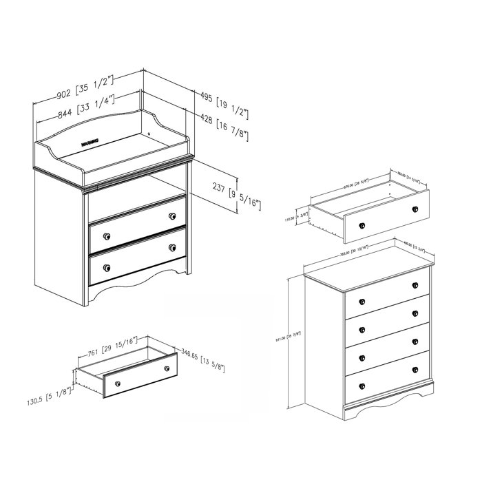 South Shore Angel Changing Table Dresser & Reviews Wayfair